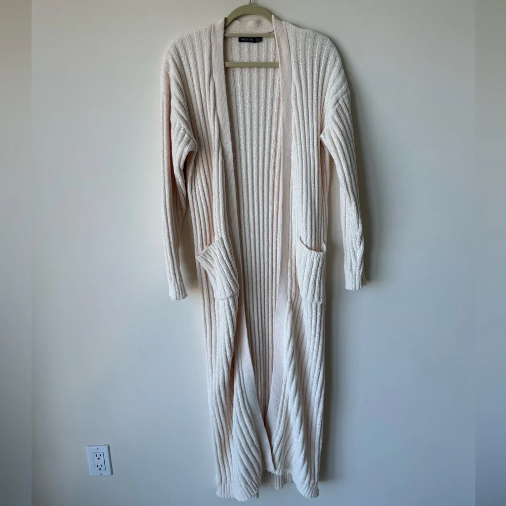 Nasty Gal Cream Ribbed Knit Set - Picture 6 of 9